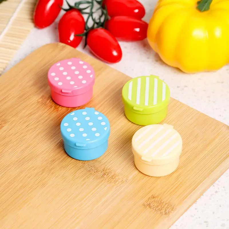 Portable Mini Plastic Seasoning Box, 4counts/set Mini Seasoning Jar with Lid, Seasoning Container Spices Containers for Cooking Home Outdoor Camping Picnic, Kitchen Utensils & Gadgets, Kitchenware