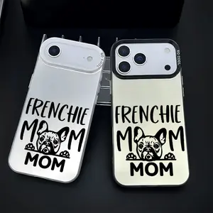 Adorable Graffiti French Bulldog Pattern Laser Phone Case, Suitable for iPhone 17 Air/16 Plus/15 Pro Max/14 Pro/13/12/11/XS Max/X Phone Case, Perfect Gift for Thanksgiving and Christmas for Family, Friends, Lovers, Boyfriend, Girlfriend