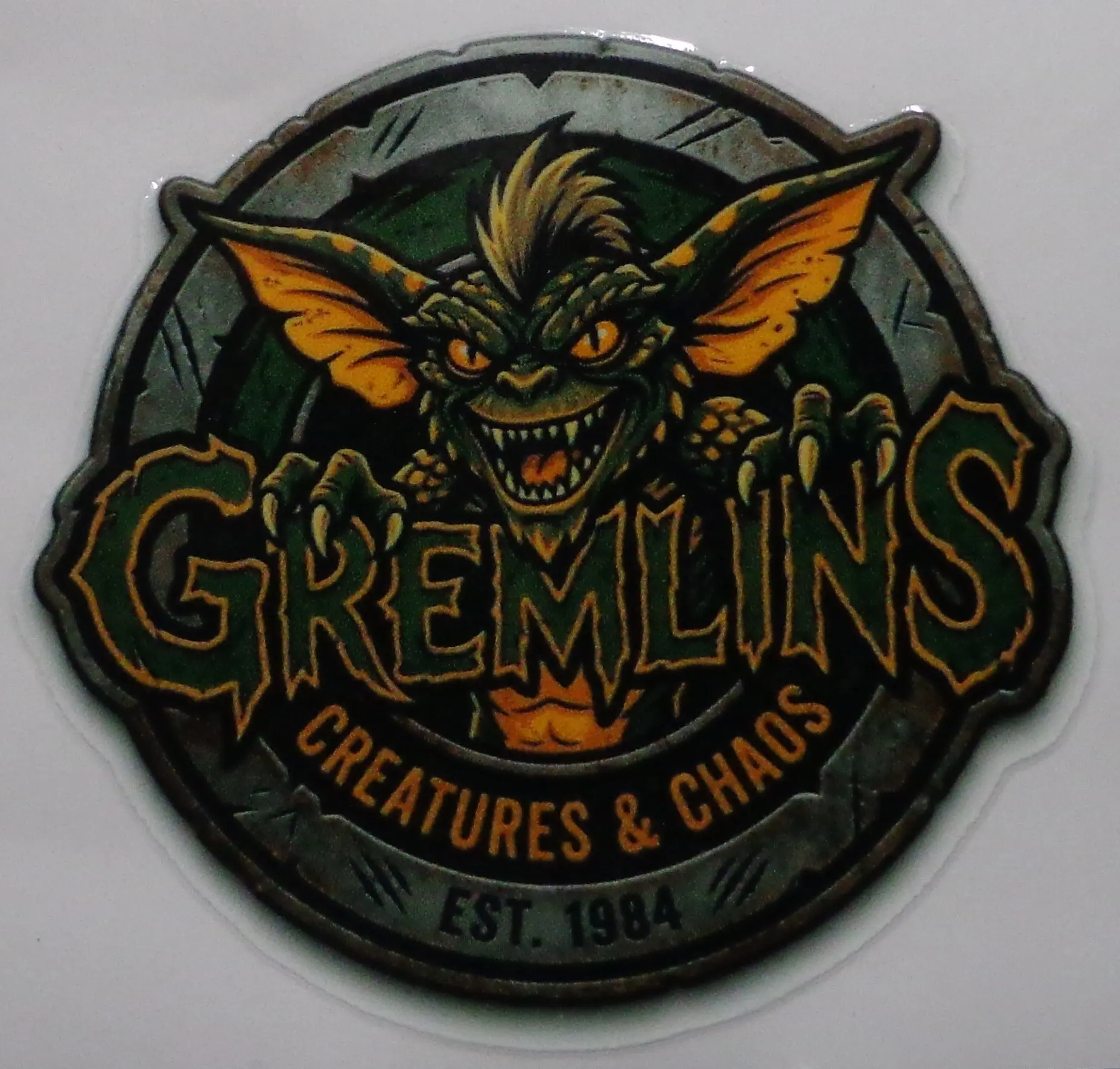 Gremlins Creatures and Chaos Sticker 3in x 3in UV DTF Decal