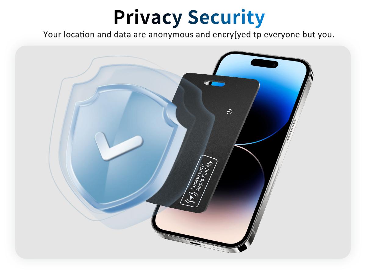 OTIC iOS & Android Bluetooth Tracker Smart Finder for Apple Find My iPhone Card Wallet GPS Tracker Wireless Charging Keys Locator for Keys Bags Passport IP67 Waterproof Dust Resistant