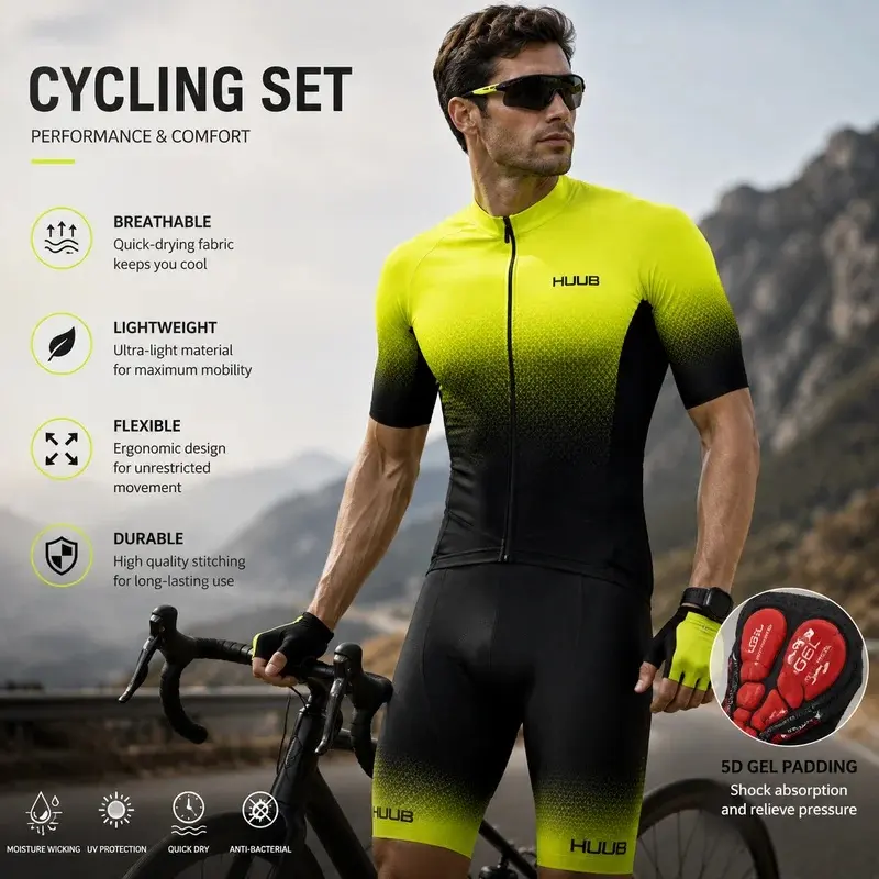 Pro Team 2026 Cycling Jersey Set Summer Cycling Clothing Bike Clothes Uniform Maillot Ropa Ciclismo Man Cycling Bicycle Suit