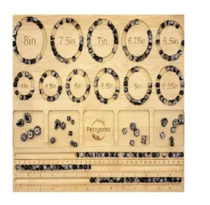 Bead Board for Jewelry Making, Thicken Bamboo Bracelet Bead Board, 15.3 x 11.2 x 0.5 Inches.