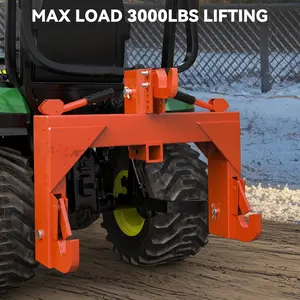 YITAMOTOR 3 Point Quick Hitch Attachment for Category 1 Tractors, 3000LBS Heavy Duty 3 Pt Tractor Hitch with 2" Receiver, Adjustable 5 Level Bolt for Farm & Ranch Equipment