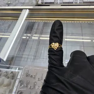 14k Small Nugget Heart Ring Elegant solid gold Jewelry for Women