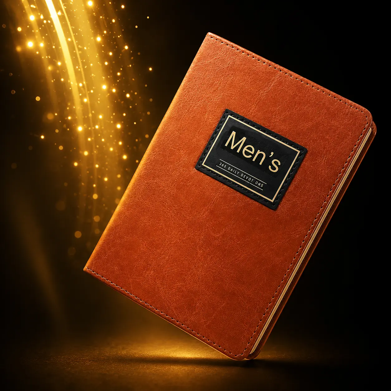 Men’s Compact Devotional Notebook - Premium LuxLeather Cover, 365 Daily Devotionals, 1-Minute Guides, Spiritual Growth Support, Ideal Father’s Day Gift, Office Stationery Reflection Journal
