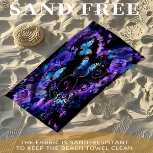 Super soft beach towel, enlarged and thickened, super absorbent polyester fiber, a must-have for outdoor beach vacations, portable quick drying bath towel, colorful solid color, lightweight picnic pad, beach sunscreen towel, travel and leisure blanket