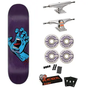 Santa Cruz Skateboard Complete Screaming Hand 8.375" Spitfire, Independent, Bones Reds