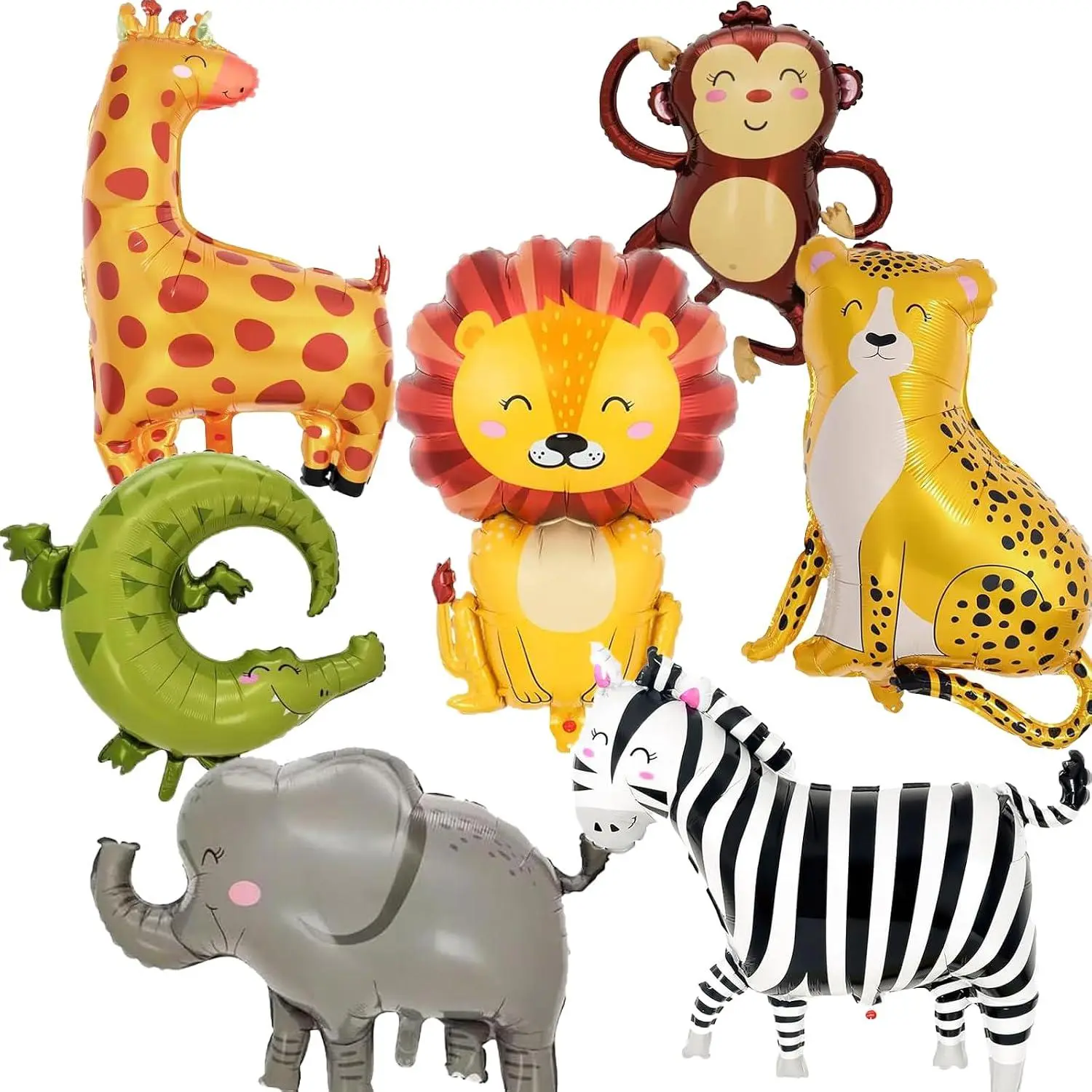 Safari Animal Balloons Zoo Animals Foil Balloons Jungle Balloon For Safari Birthday Party Decorations Zoo Party Animal Themed Birthday Decorations Jungle Party Decor Wildlife Theme Baby Shower