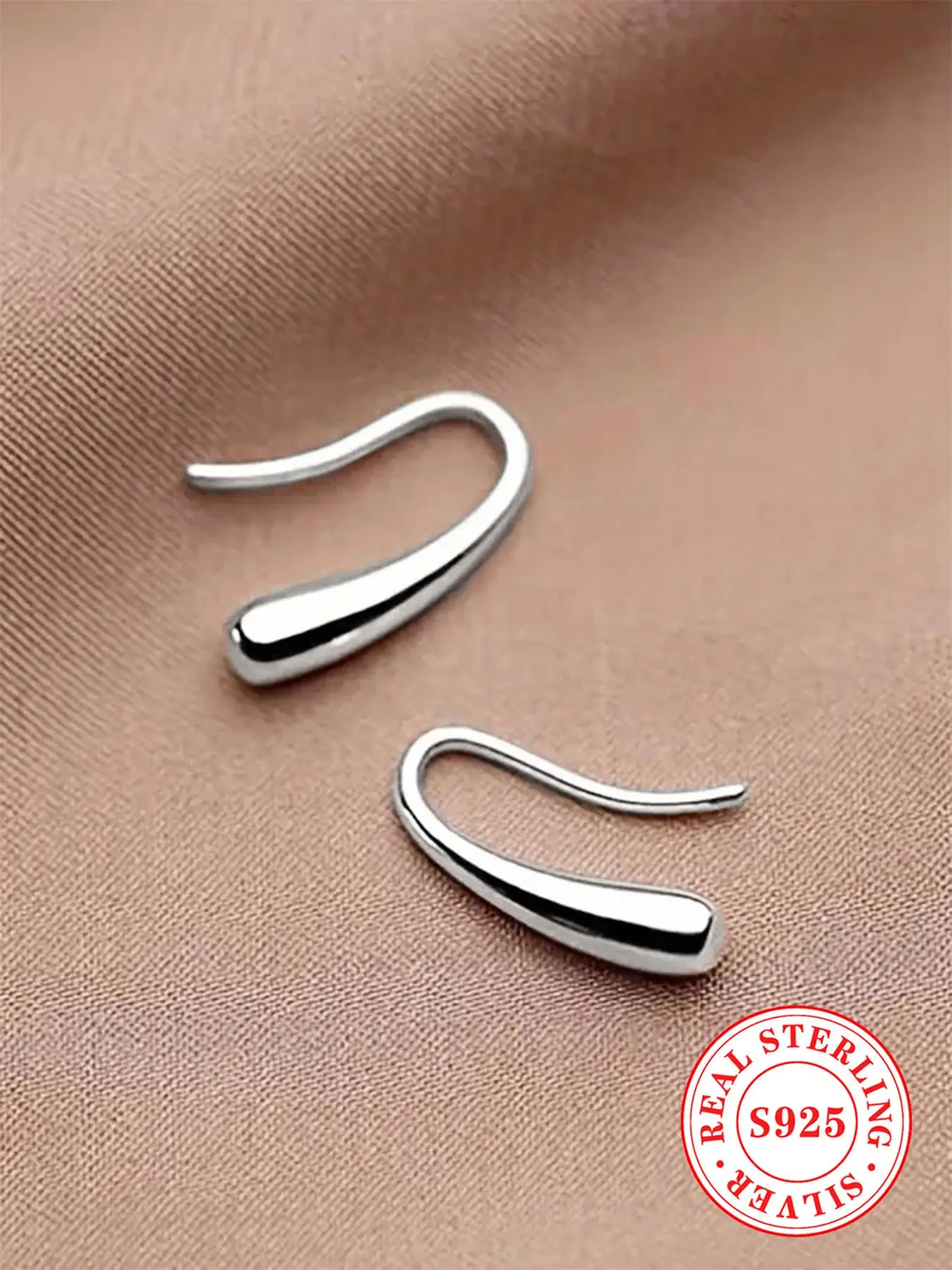 S925 Sterling Silver Simple Style Plain Color Earrings for Women, Classic Style Earrings, Fashion Jewelry for Daily & Party Decoration, Trendy All-mat