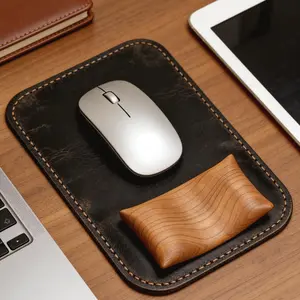 Aesthetic Walnut Wood Ergonomic Mouse Wrist Rest Premium Solid Wooden Hand Support Pad for Carpal Tunnel Relief Minimalist Desk Setup Accessory Cozy WFH Office Gift gift for him Free express