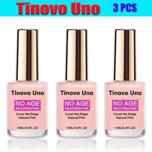 Tinovo Uno "No Age-Natural Pink" Rejuvenating Set（3 Bottles, total 36ml）| Hide Ridges, Pink Hue #NailCareMustHave Local warehouse shipping Manicure Polish