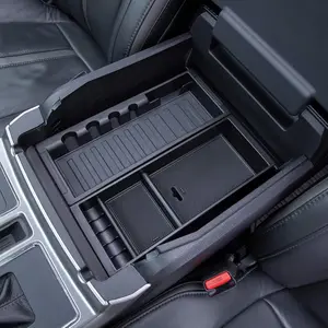 Ford Compatible 2015-2020 F150 2017-2022 F250 F350 F450 2018-2024 Expedition Center Console Organizer Insert Tray Pallet Storage Accessories with Anti-Slip Pads