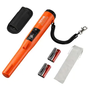 VEVOR Metal Detector Pinpointer, IP68 Fully Waterproof Handheld Pin Pointer Wand, 4.5 Detection Depth, 3 Modes, LCD Screen, Treasure Hunting Probe with Holster and 9V Battery, for Adults and Kids