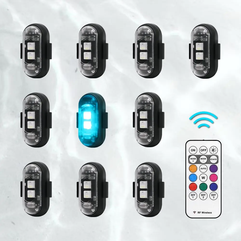 Remote Control Car Exterior & Interior Decoration LED Light, USB Rechargeable Car Footwell Light, Waterproof Car Decorative Light for Cars, Motorcycle