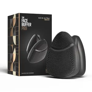 MANSCAPED® The Face Buffer PRO - Men's Electric Silicone Face Scrubber for Nourishing, Deep Cleaning & Exfoliating Your Skin, 3 Facial Cleansing Modes & 2 Sonic Vibration Speeds, Travel Lock