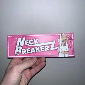 Neck Breakerz Pink Slap sticker, Slap it anywhere!