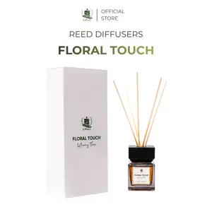 Floral Touch Reed Diffuser 50ml - Vitality & Natural Renewal Home Fragrance - 100% Natural Essential Oils - Le Rustique Vietnam
