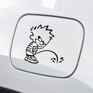 1 piece, funny cartoon character universal car sticker, suitable for car fuel tank cover/body decoration, fun design, add a personalized humorous atmosphere, and make the car show a funny style