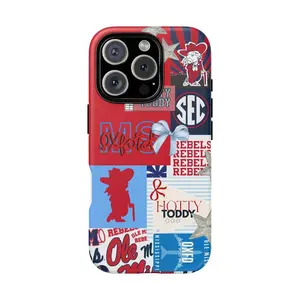 Ole Miss Phone Cases - Phone Cases, College Merchandise, SEC Merch Phone Case For iPhone X 11 12 13 14 15 16 17 Air Plus Pro Max screen protector