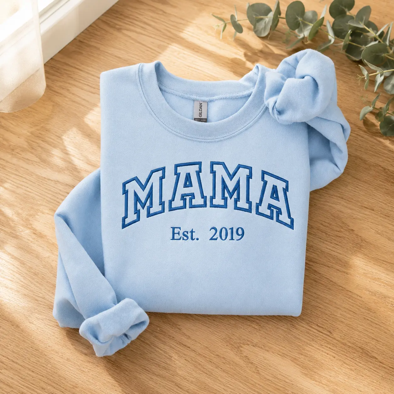 Custom Varsity Embroidered Sweatshirt, Personalized Name Crewneck for Women, Custom College Style Sweater