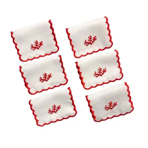Embroidered Reef Cocktail Napkin (Set of 6)