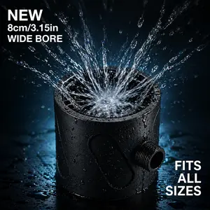 Upgraded 8cm/3.15inch Wide Bore Spiral Shower Head - 360° Boosted Pressure, Easy to Install