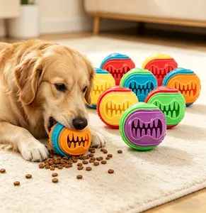 Durable Dog Chew Toys For Teeth Grinding Bite Resistant Ball Interactive Food Dispensing Toy For Puppy Training And Teething Healthy Chewing Play Outdoor Interactive Bungee Dog Toy