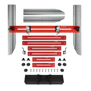 Tread Template Tool - Tread Tool, Measuring Tool, Template, Scribe Tool for Measurement Tool, Compatible with Many Types of Layout Projects(Red-Gray)