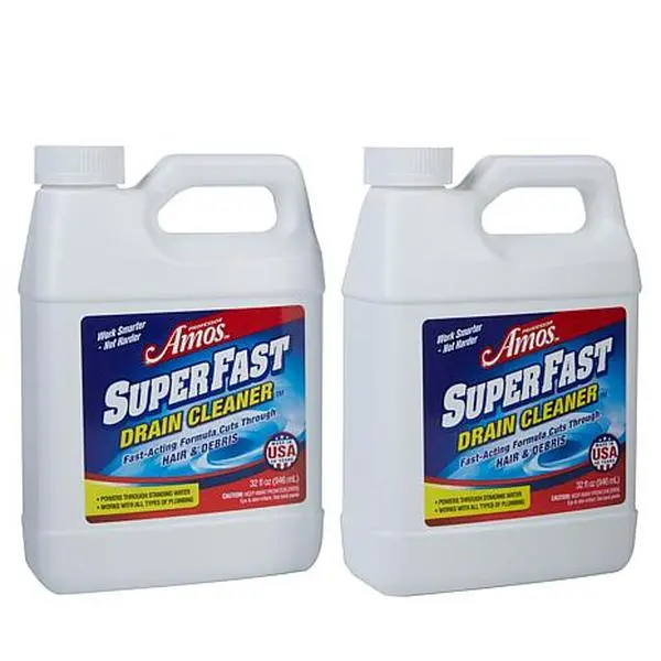 Professor Amos 32oz. SuperFast Liquid Drain Cleaner 2-pack Professor Amos 32oz. SuperFast Liquid Drain Cleaner 2-pack
