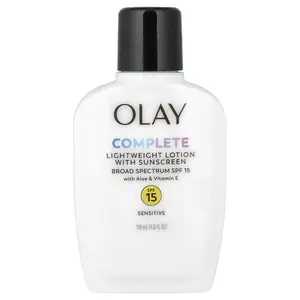 Olay Complete, Lightweight Lotion with Sunscreen, SPF 15, Sensitive, Fragrance Free, 4 fl oz (118 ml)