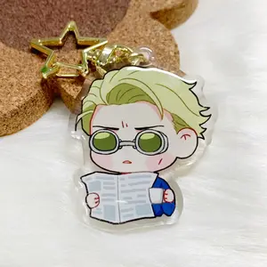 Grumpy Morning Coffee Anime Acrylic Keychain