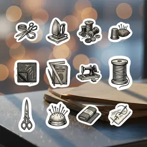 Instruments of the Bespoke Tailor - 12 Pack Vinyl Sticker Set