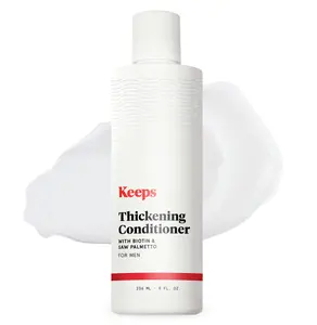 Keeps Hair Regrowth Treatment Mens Conditioner for Fuller, Thicker Looking Hair, 8 oz - Thinning and Hair Growth Conditioner for Men - DHT Blocker - Infused with Biotin, Caffeine, & Saw Palmetto​