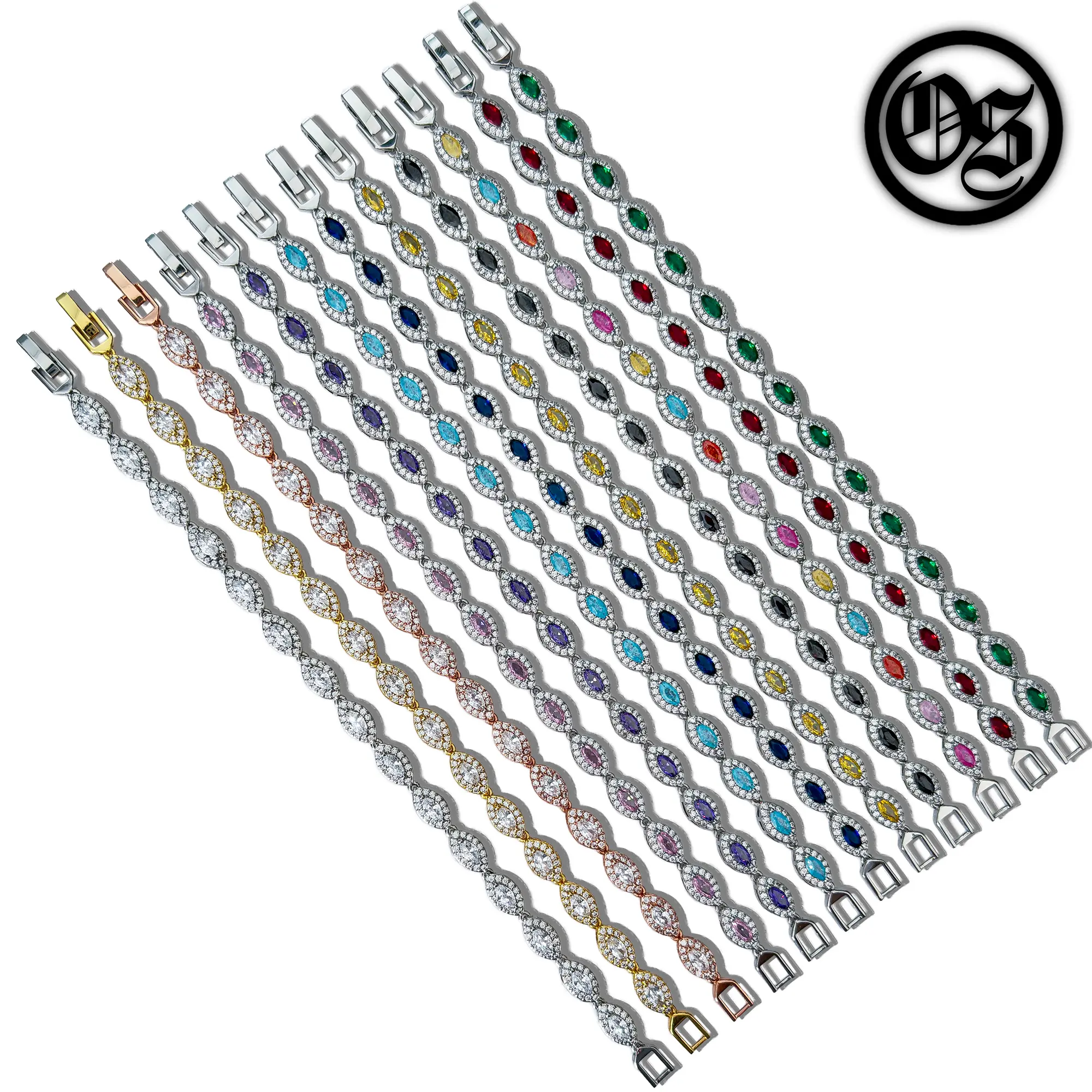 OTHERSIDE Angel Eyes Bracelets - Silver, Gold, Rose Gold, Pink, Purple, Sky Blue, Dark Blue, Black, Multicolor, Yellow, Red, Green
