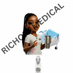 Rich Off Medical | Patient Care Hottie Med Barb Badge Reel
