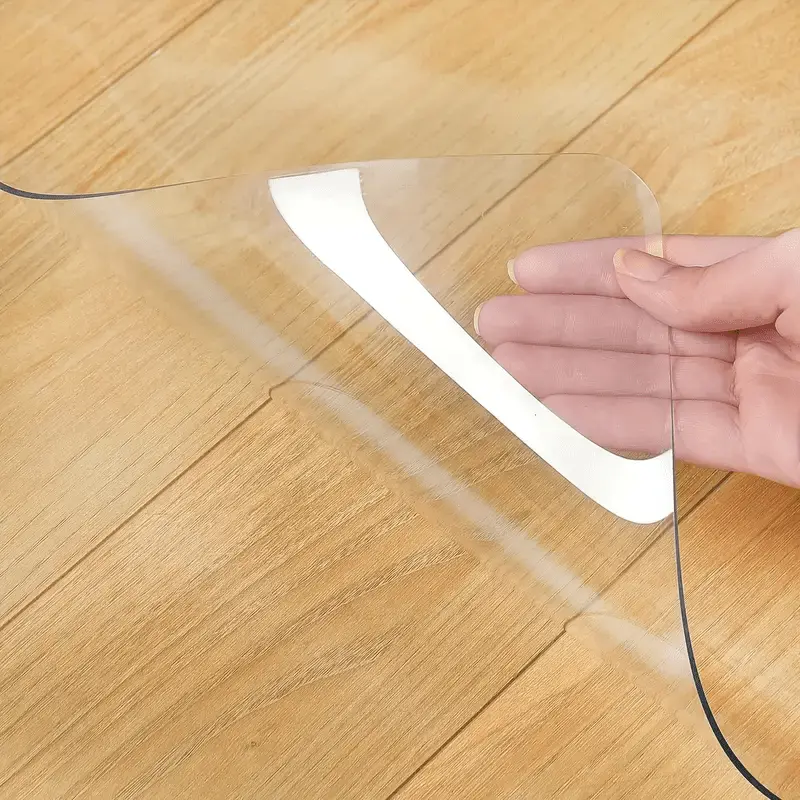 AIMHave transparent plastic tablecloth, 1.5mm with multiple sizes, high flexibility, waterproof, oil-proof, heat-resistant, tear-resistant, and durable, suitable for dining tables, bedside tables, and kitchen table mats. 