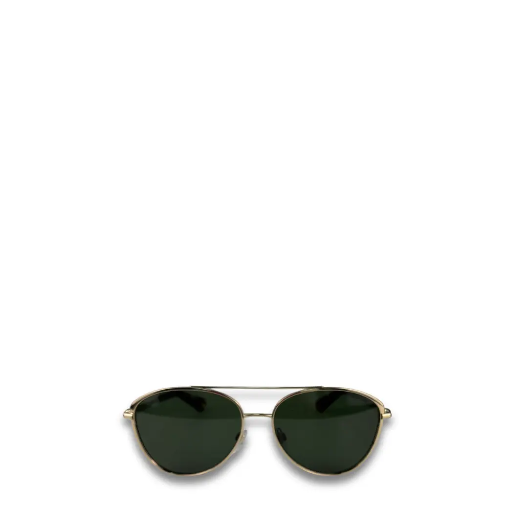 Pre-owned Burberry Gold Metal Aviator Sunglasses