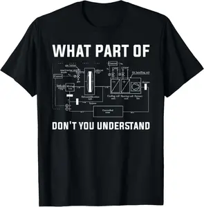 Unisex，Men's Black T-Shirt Small Fun HVAC Technician Graphic Design Casual Menswear Soft Top