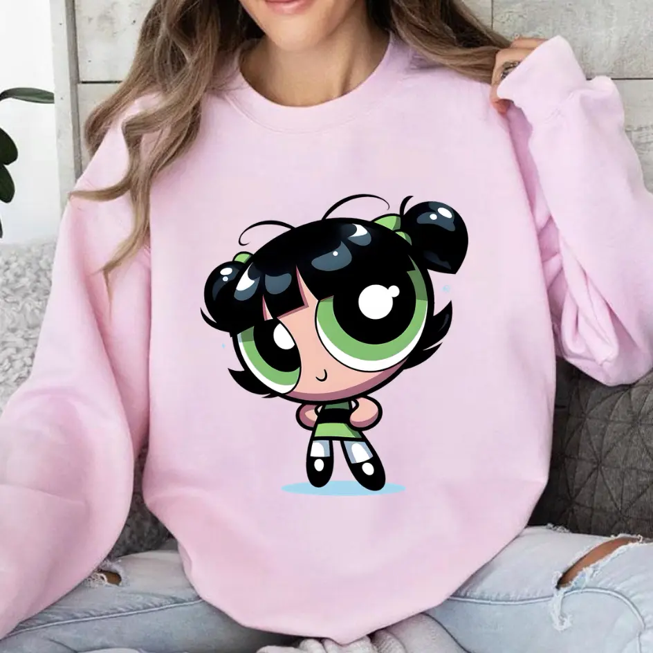 Powerpuff Gym Sweatshirt, Bodybuilding Shirt, Powerpuff Gym Shirt, Powerpuff Gift for Women, Cute Gift For Her/him