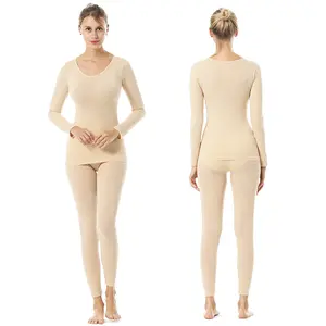 37 Degree Ultra Thin Thermal Underwear Set Womens Seamless Polyester Autumn Clothes and Pants
