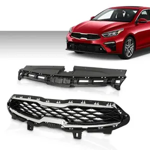 Front Upper Grille+Radiator Sight Cover Assembly Fit For 2019-2021 Kia Forte