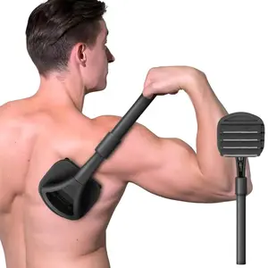 Mens Grooming Kit with 8 Replacement Blades 2 Adjustable Length Handles, Shave Wet or Dry Shaving Hair Removal Body Groomers