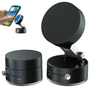 Car Phone Mount suction - Foldable Ultra-Grip Vacuum Lock with Strong Magnetic Hold & Tool-Free Installation for Dashboards & Smooth Walls
