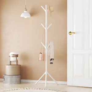 Modern space-saving multi-functional vertical hanger - equipped with a single rod suspension system, suitable for bedrooms, corridors, and small apartments, easy to assemble, minimalist Nordic style
