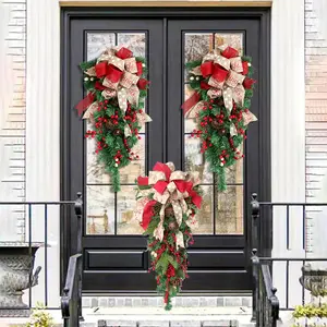 24inch Christmas Inverted Tree - Inverted Artificial Christmas Tree, Inverted Cane Christmas Tree Ornaments Christmas Decorations, Suitable for Seasonal Indoor Home Decoration