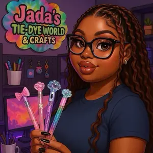 Jada's Tie-Dye World Live Claim Beaded Pens Set of 5 for Office School Personal Use Versatile Writing Tools