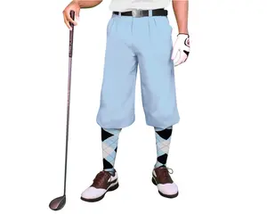 Golfknickers.com 'Par 3' Mens Light Blue Microfiber Golf Knickers