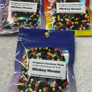 Mickey Mouse  custom Waist-bead Gem Tie on waist beads