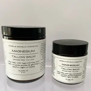 Organic Magnesium Tallow Balm 3 oz May Help With Sleep, Leg Cramps, Joint Pain, Restless Legs, Hormones & More from Danielle Michelle Cosmetics