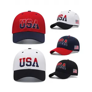2026 New Fashion Trend American Flag Embroidered Street Skateboard Hat, Hip-Hop Hat, Outdoor Cycling Casual Sports Sun Hat, Daily Wear Decorative Baseball Cap, Flat Brim Hat, Unisex adjustable unisex hat